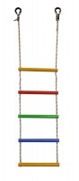 Детская веревочная лестница для ДСК 5 перекладин цвет радуга ЛВ5-3В - магазин СпортДоставка. Спортивные товары интернет магазин в Новосибирске 